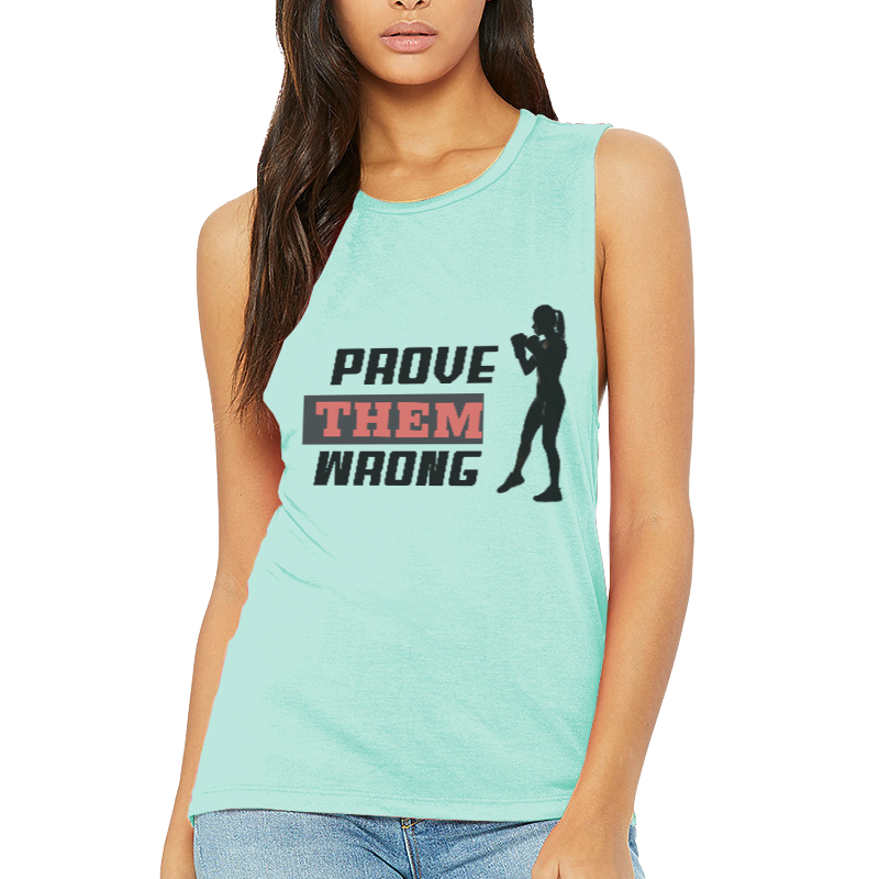 Prove Them Wrong Women's Flowy Scoop Muscle Tank Top