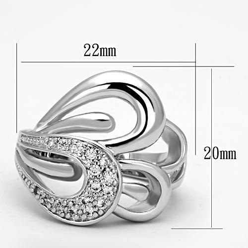 Rhodium Brass Ring -  3W325