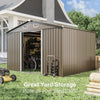 10ft x 8 Shed Garden Storage,Metal Outdoor Storage Sheds with Vents,Hinged Door and Padlock,Practical Tool for Storing Bicycles