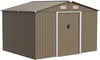 10ft x 8 Shed Garden Storage,Metal Outdoor Storage Sheds with Vents,Hinged Door and Padlock,Practical Tool for Storing Bicycles