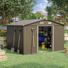 10ft x 8 Shed Garden Storage,Metal Outdoor Storage Sheds with Vents,Hinged Door and Padlock,Practical Tool for Storing Bicycles