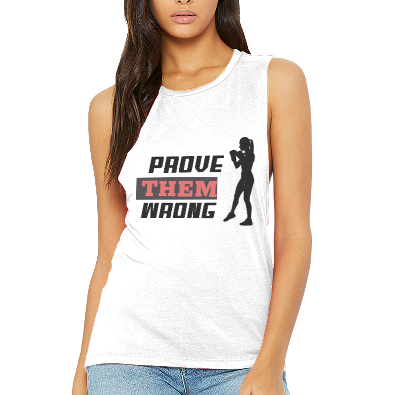 Prove Them Wrong Women's Flowy Scoop Muscle Tank Top