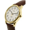 Timex Men's Easy Reader Date Brown/Gold/Cream 38mm Casual Watch, Leather Strap