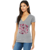 Flowers - Women's Short Sleeve V-Neck T-Shirt