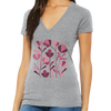 Flowers - Women's Short Sleeve V-Neck T-Shirt