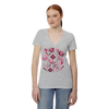 Flowers - Women's Short Sleeve V-Neck T-Shirt