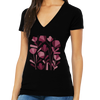 Flowers - Women's Short Sleeve V-Neck T-Shirt