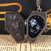 Tim Burton The Nightmare Before Christmas Pocket Watch - Skull Skeleton Quartz Pocket Watch Fob Chain